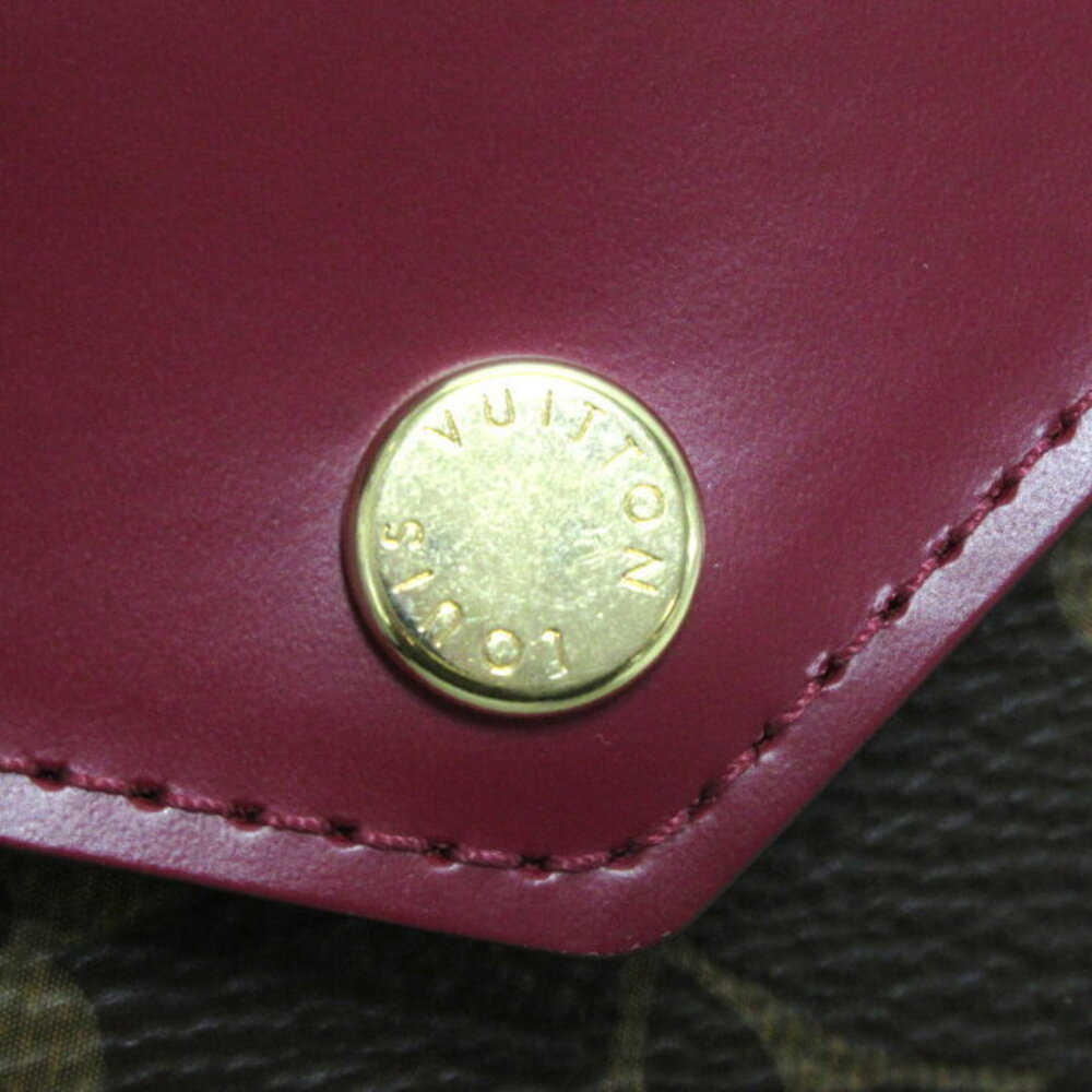 Louis Vuitton Zoe Portefeuille Wallet Tri fold Brown Purple Fuchsia Pink - Picture 8 of 10